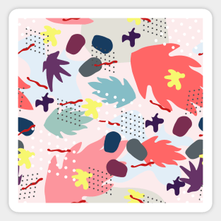 Pink abstract pattern Sticker